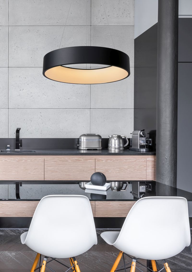 Lucide TALOWE LED - Závesné svietidlo - Ø 60 cm - LED Rozm. - 1x39W 3000K - Čierna